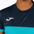 Koszulka tenisowa damska Joma Montreal W fluor turquoise/navy 4