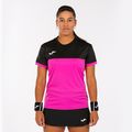 Koszulka tenisowa damska Joma Montreal W fluor pink/black