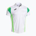 Koszulka tenisowa męska Joma Montreal white/fluor green 2