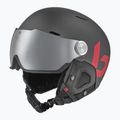 Kask narciarski Bollé Might Visor titanium red matte/brown gun