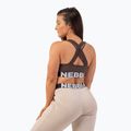 Biustonosz treningowy NEBBIA Medium Impact Cross brown 2
