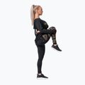 Legginsy treningowe damskie NEBBIA Gold Print black 2