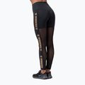 Legginsy treningowe damskie NEBBIA Gold Mesh black 2