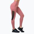 Legginsy treningowe damskie NEBBIA Mesh High-Waist old rose