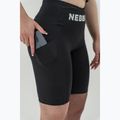 Spodenki treningowe damskie NEBBIA High Waisted Biker 10″ Gym Therapy black 6