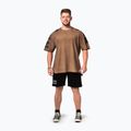 Koszulka treningowa męska NEBBIA Washed-Off Lifting Club light brown 2