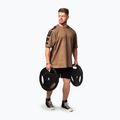 Koszulka treningowa męska NEBBIA Washed-Off Lifting Club light brown 5