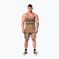 Koszulka treningowa męska NEBBIA Washed-Off Stringer Max Out light brown 2