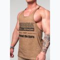 Koszulka treningowa męska NEBBIA Washed-Off Stringer Max Out light brown 4