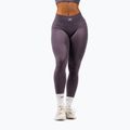 Legginsy treningowe damskie NEBBIA Flow Seamless Maximum Push-Up dark grey
