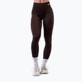 Legginsy treningowe damskie NEBBIA Power dark brown
