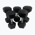 Zestaw hantli Tunturi Rubber Dumbbellset 12-20 kg black