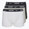 Bokserki męskie Nike Everyday Cotton Stretch Trunk 3 pary white/grey heather/black