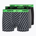 Bokserki męskie Nike Everyday Cotton Stretch Trunk 3 pary geo block print/cool grey/black