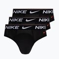 Slipy męskie Nike Dri-Fit Hip Logo Brief 3 pary black/black/black