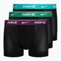 Bokserki męskie Nike Everyday Cotton Stretch Trunk 3 pary turquoise/violet/blue