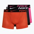 Bokserki męskie Nike Dri-FIT Cotton Trunk 3 pary picante red/laser fuchsia/black