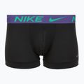 Bokserki męskie Nike Dri-Fit Essential Micro Trunk 3 pary black green shock/wild violet/black text wb 3