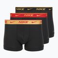Bokserki męskie Nike Everyday Cotton Stretch Trunk 3 pary blk/university red/wheat gold/black high shine wb