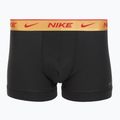 Bokserki męskie Nike Everyday Cotton Stretch Trunk 3 pary blk/university red/wheat gold/black high shine wb 2