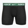 Bokserki męskie Nike Dri-FIT Ultra Comfort 3 pary black evrgreen aura/deep night/black waistband 2