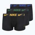 Bokserki męskie Nike Dri-Fit Essential Micro Trunk 3 pary black/game royal/malachite/un gold/zoom wb
