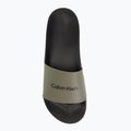 Klapki męskie Calvin Klein HM0HM01063 Chuncky Pool Slide Rub smokey olive/black 5