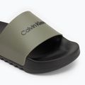 Klapki męskie Calvin Klein HM0HM01063 Chuncky Pool Slide Rub smokey olive/black 7