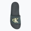 Klapki męskie Calvin Klein YM0YM01281 Jelly Mono PU seaside aqua/white 5