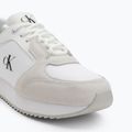 Buty damskie Calvin Klein YW0YW01644 Runner Laceup Sock Mg Nylon Mix Bright white/black 7