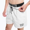 Szorty kąpielowe męskie Calvin Klein Medium Double Waistband white 8