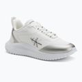 Buty damskie Calvin Klein Eva Runner Low Lace Mix Ml Wn bright white/silver