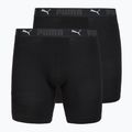 Bokserki męskie Puma Cotton Long 2 pack black