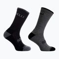 Skarpety rowerowe Rogelli Wool Wintersocks 2 pary black/grey