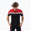 Koszulka rowerowa męska Rogelli Course black/red/white