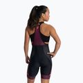 Spodenki rowerowe damskie Rogelli Impress II Bib Short burgundy/coral/black 2