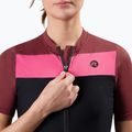 Koszulka rowerowa damska Rogelli Core Block W black/bordeaux/pink 4