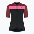 Koszulka rowerowa damska Rogelli Core Block W black/bordeaux/pink 7