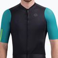 Koszulka rowerowa męska Rogelli Fast black/teal/green 3