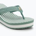 Japonki damskie Tommy Hilfiger Stripes Wedge Beach Sandal charming green 7