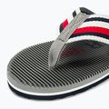 Japonki męskie Tommy Hilfiger Massage Footbed Oly Beach Sandal antique silver 7