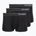 Bokserki męskie KARL LAGERFELD Stripe Logo Micro Trunk 3 pary black