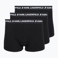 Bokserki męskie KARL LAGERFELD Logo Trunk 3 pary black