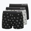 Bokserki męskie KARL LAGERFELD Ikon Aop Trunk 3 pary karl dot/ash black