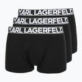 Bokserki męskie KARL LAGERFELD Bold Elastic Trunk 3 pary black