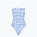 Strój kąpielowy jednoczęściowy damski Tommy Hilfiger Straight Neck Print floral stripe blue spell