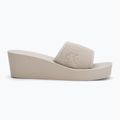 Klapki damskie Calvin Klein YW0YW01725 Beach Wedge Slide Canvas eggshell 2