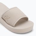 Klapki damskie Calvin Klein YW0YW01725 Beach Wedge Slide Canvas eggshell 7
