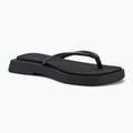 Japonki damskie Calvin Klein YW0YW01716 Sq Low Wedge Sandal Stitch triple black