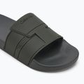 Klapki męskie Calvin Klein HM0HM01752 Pool Slide Double T dark olive 7